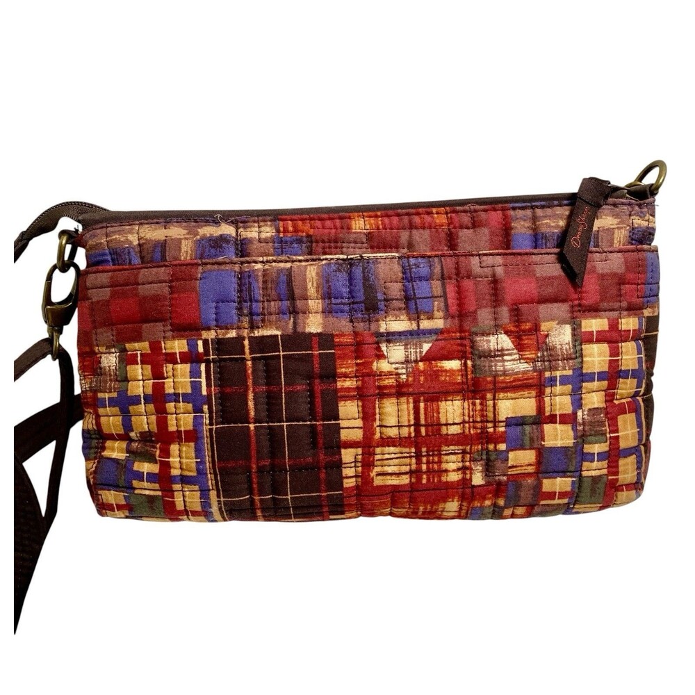 Donna Sharp Purse Shoulder Crossbody Bag Rustic Quilted Patchwork 10x7x3